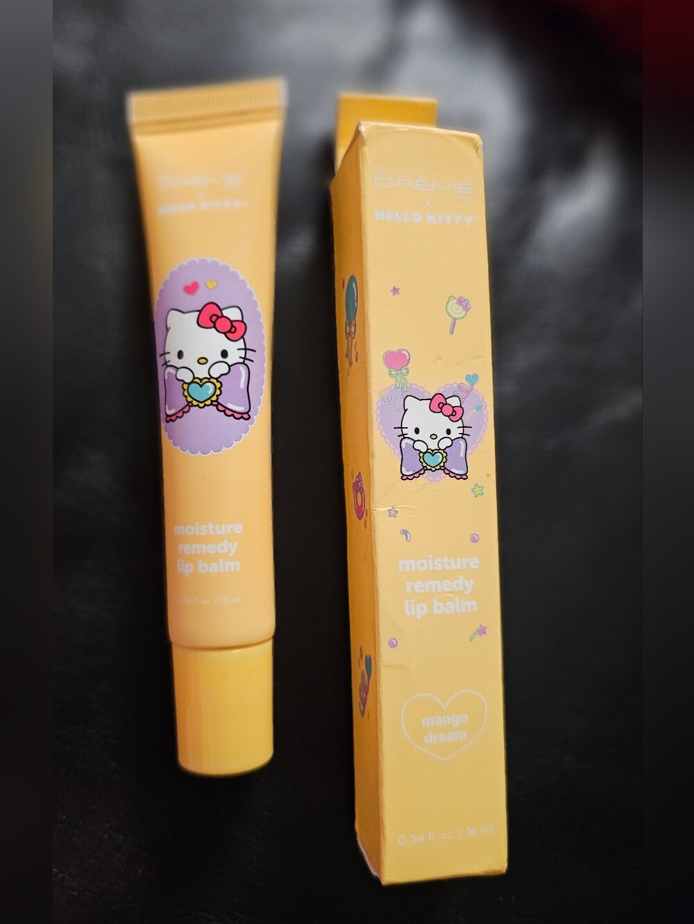 Creme Shop X Hello Kitty Moisture Remedy Lip Balm Mango Dream Full Size NWT - Picture 2 of 7